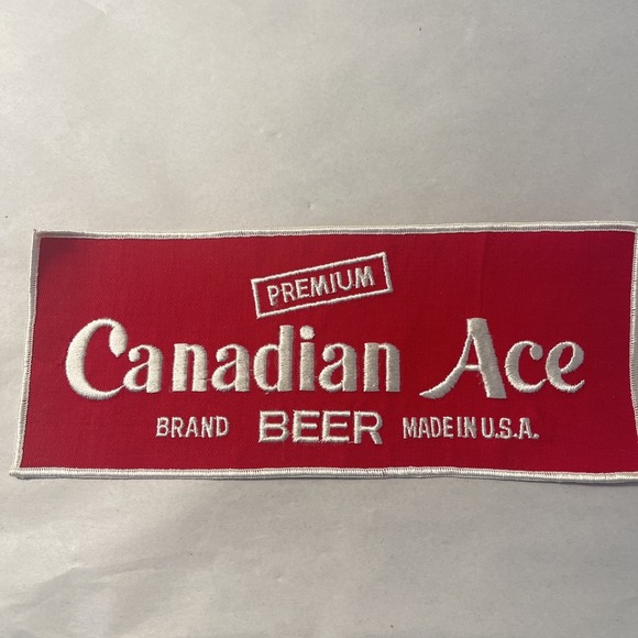 Other - Vintage Canadian Ace Brand Premium Beer Large Patch 10" x 4"